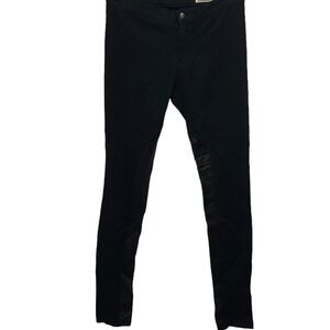 rag & bone Black faux leather knee Jeggings Size 27
